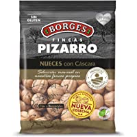 Los mejores  - Borges Pizarro - Nueces con Cáscara Elaboradas Íntegramente en la Península Ibérica - Bolsa de 500 Gramos.